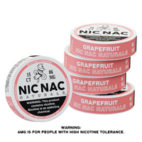 Nic Nac Grapefruit 5pk 6mg - Natural Nicotine Lozenges